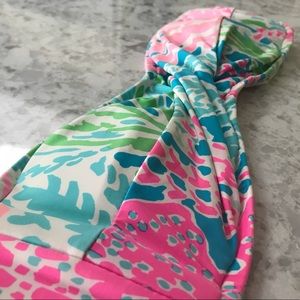 Lilly Pulitzer Coral Bandeau Twist Bikini Top